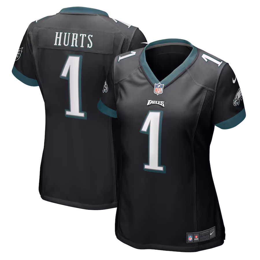 Women's Philadelphia Eagles Jalen Hurts Nike Black Game Jersey - Puhuasuan