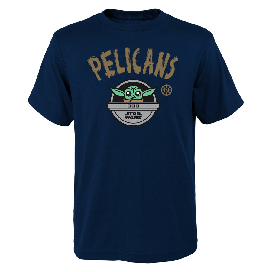 Youth New Orleans Pelicans Navy Star Wars The Child T-Shirt - Puhuasuan