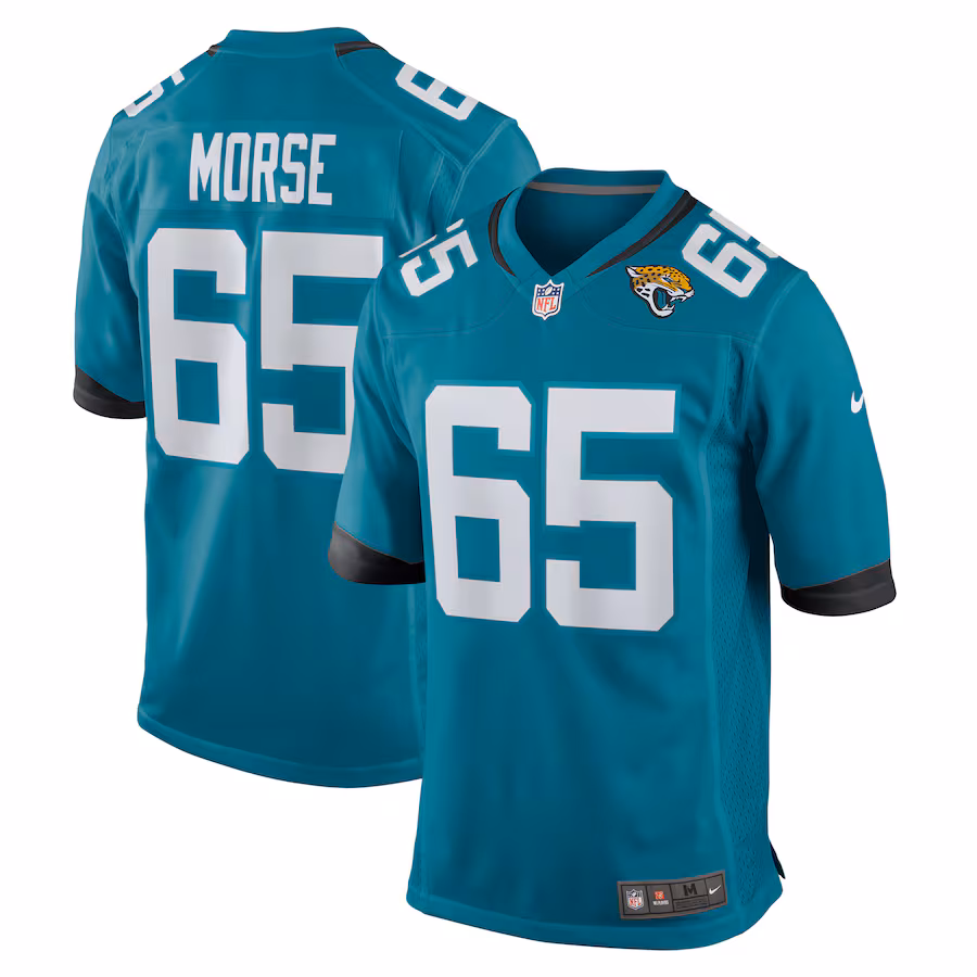 Men's Jacksonville Jaguars Mitch Morse Nike  Teal Team Game Jersey - Puhuasuan