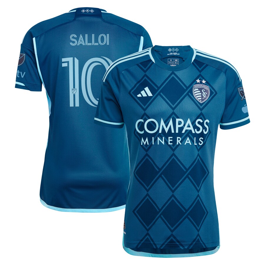Men's Sporting Kansas City Daniel Salloi adidas Navy 2024 Diamonds Our Forever Authentic Player Jersey - Puhuasuan