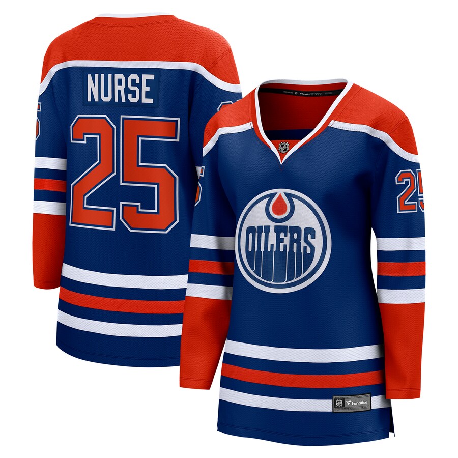 Women's Edmonton Oilers Darnell Nurse Fanatics Branded Royal Home Breakaway Player Jersey - Puhuasuan