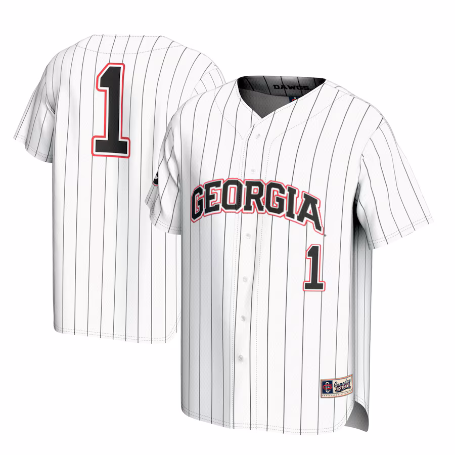 Youth GameDay Greats #1 White Georgia Bulldogs Lightweight Baseball Jersey - Puhuasuan