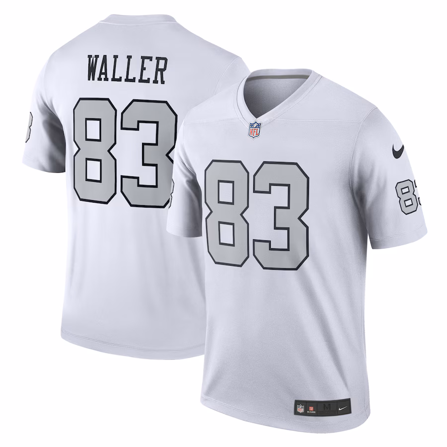 Men's Las Vegas Raiders Darren Waller Nike White Alternate Legend Player Performance Top - Puhuasuan