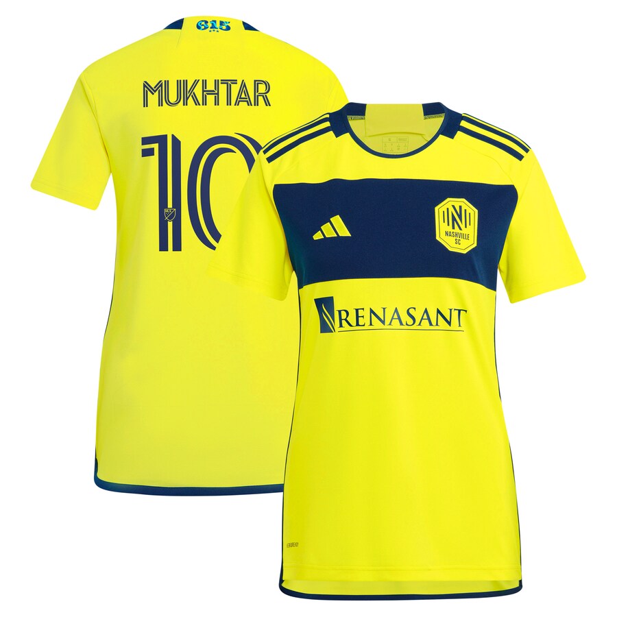 Women's Nashville SC Hany Mukhtar adidas Yellow 2024 The 615 Kit Replica Player Jersey - Puhuasuan