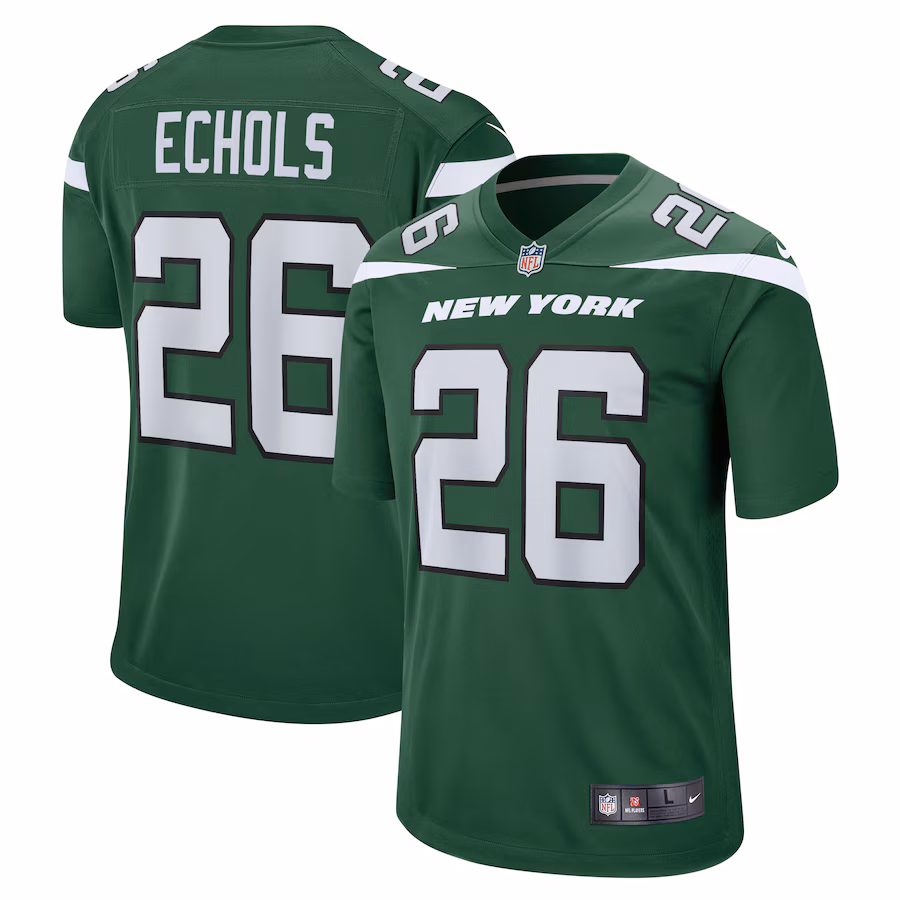 Men's New York Jets Brandin Echols Nike Gotham Green Game Jersey - Puhuasuan