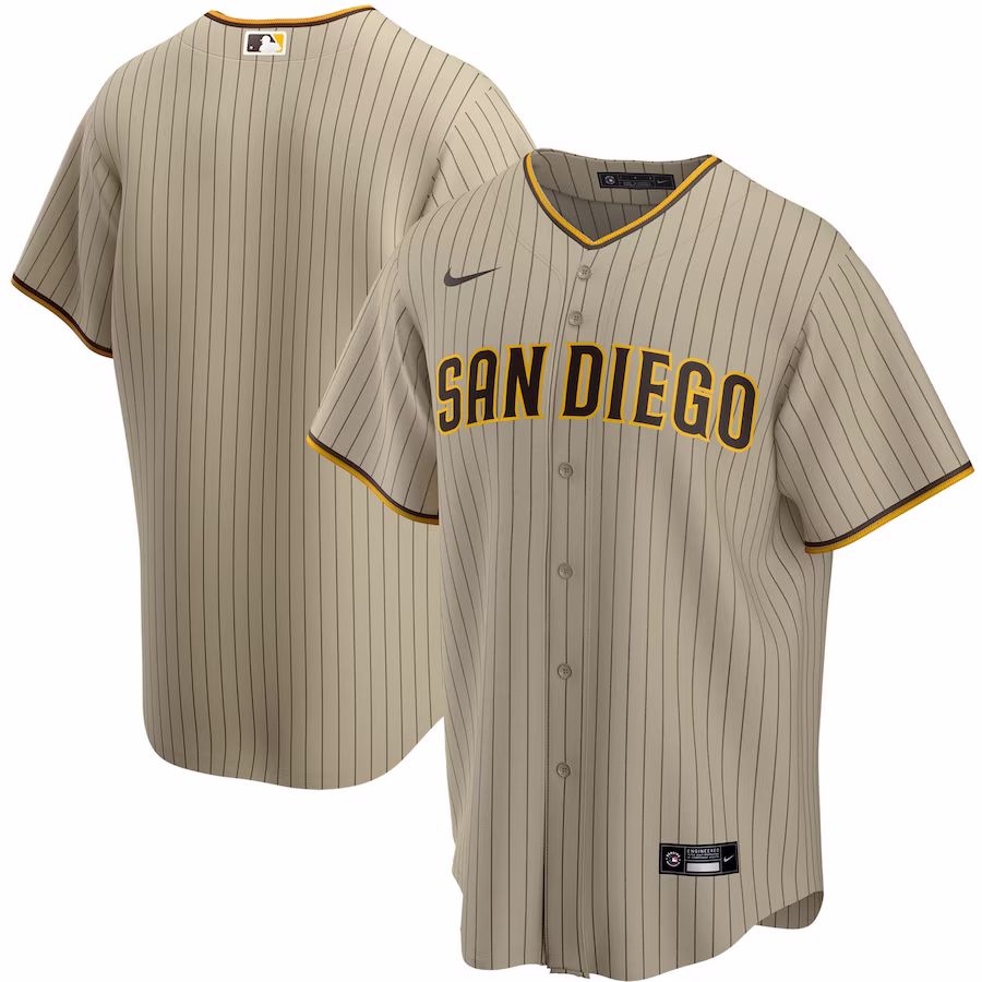 Men's San Diego Padres Nike Tan Alternate Replica Team Jersey - Puhuasuan