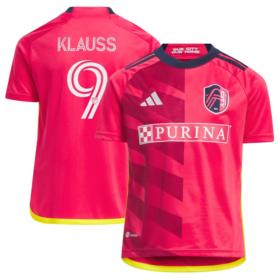 Youth St. Louis City SC Jo?o Klauss adidas Red 2023 CITY Kit Replica Jersey - Puhuasuan
