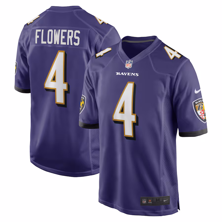 Men's Baltimore Ravens Zay Flowers Nike Purple  Game Jersey - Puhuasuan