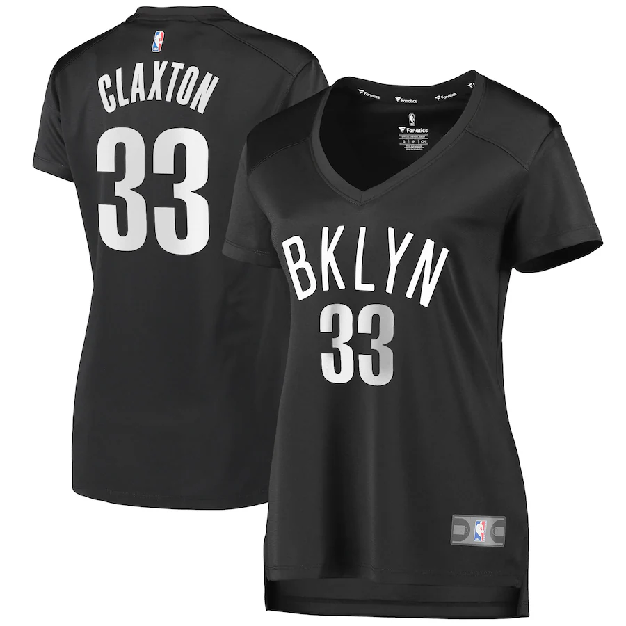 Women's Brooklyn Nets Nicolas Claxton Fanatics Charcoal Fast Break Player Jersey - Statement Edition - Puhuasuan