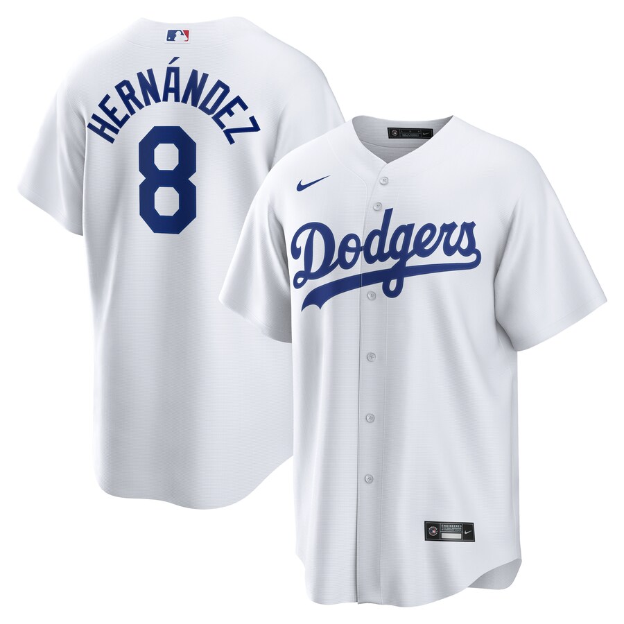 Men's Los Angeles Dodgers Enrique Hernandez Nike White Home Replica Jersey - Puhuasuan