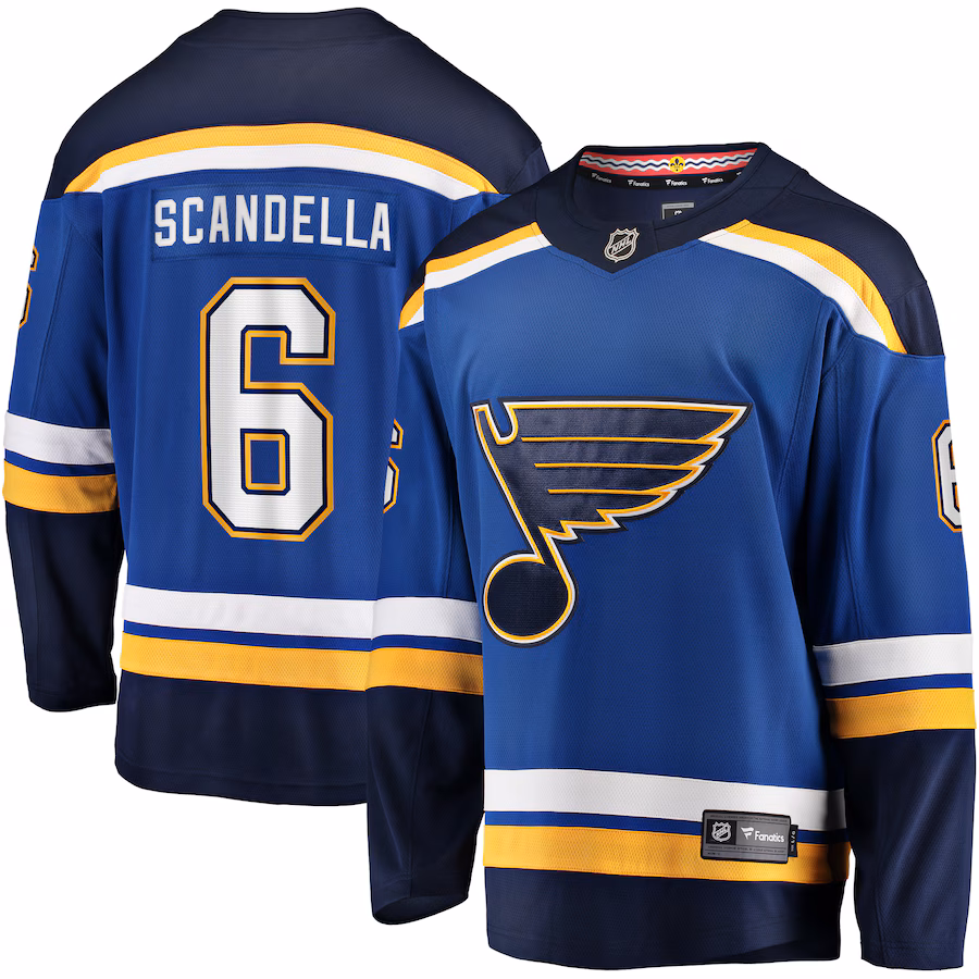Men's St. Louis Blues Marco Scandella Fanatics Blue Home Premier Breakaway Player Jersey - Puhuasuan