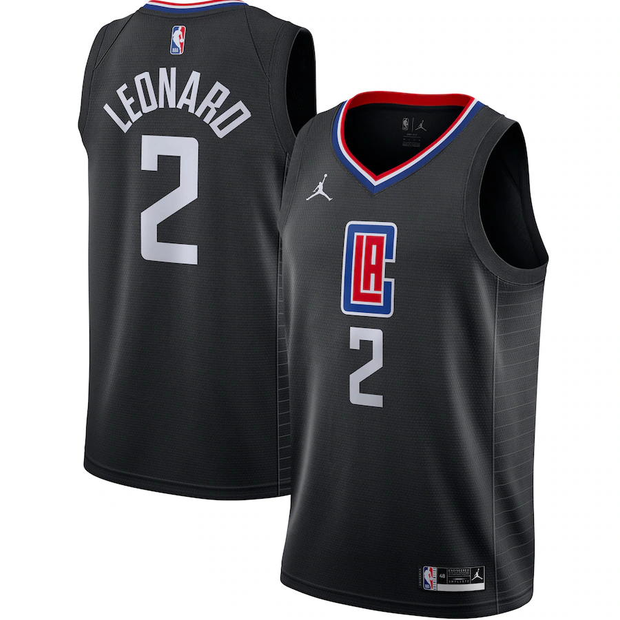 Men's LA Clippers Kawhi Leonard Jordan Brand Black 2020/21 Swingman Jersey - Statement Edition - Puhuasuan