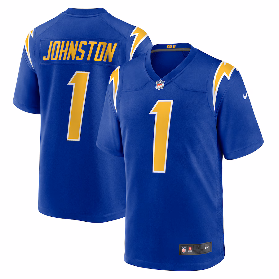 Men's Los Angeles Chargers Quentin Johnston Nike Royal Alternate Game Jersey - Puhuasuan