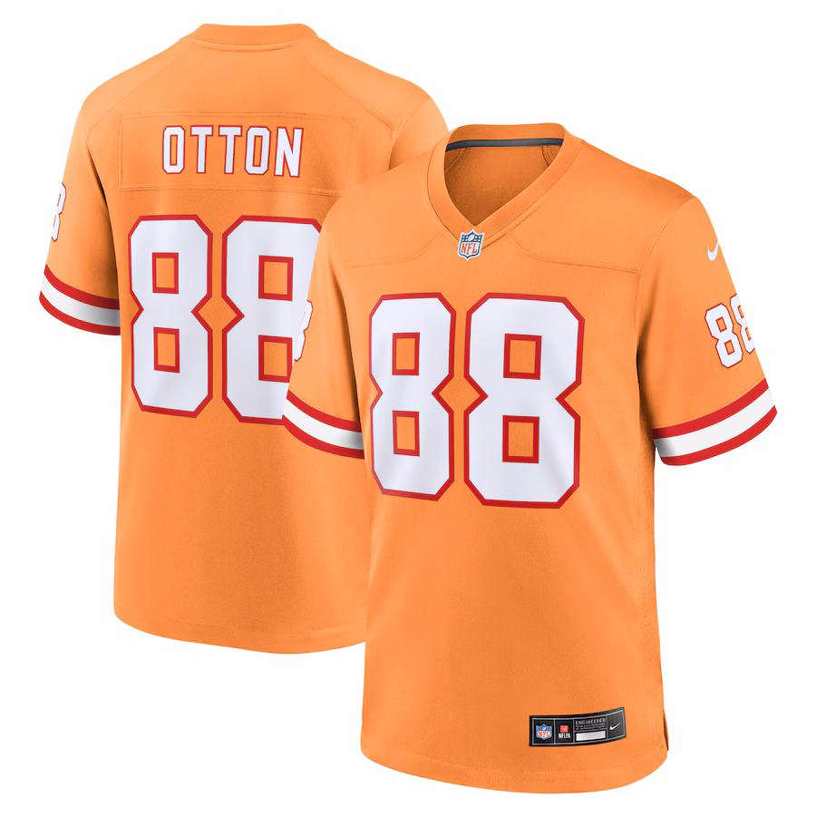 Men's Tampa Bay Buccaneers Cade Otton Nike Orange Throwback Game Jersey - Puhuasuan