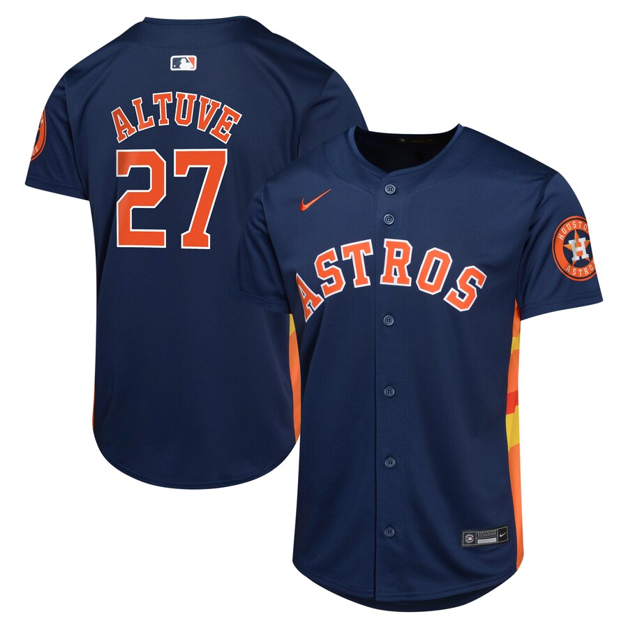 Youth Houston Astros Jose Altuve Nike Navy Alternate Limited Player Jersey - Puhuasuan
