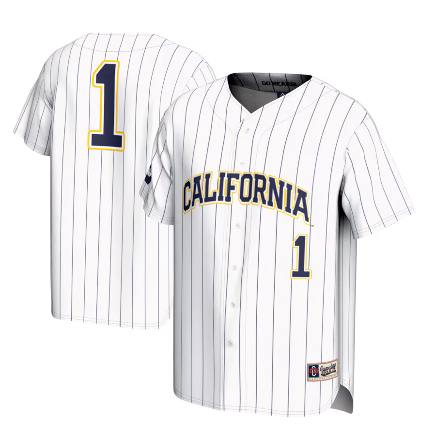 Youth GameDay Greats #1 White Cal Bears Lightweight Baseball Fashion Jersey - Puhuasuan