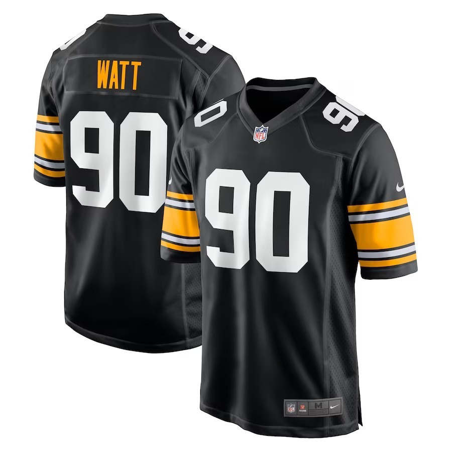 Men's Pittsburgh Steelers T.J. Watt Nike Black Alternate Game Jersey - Puhuasuan