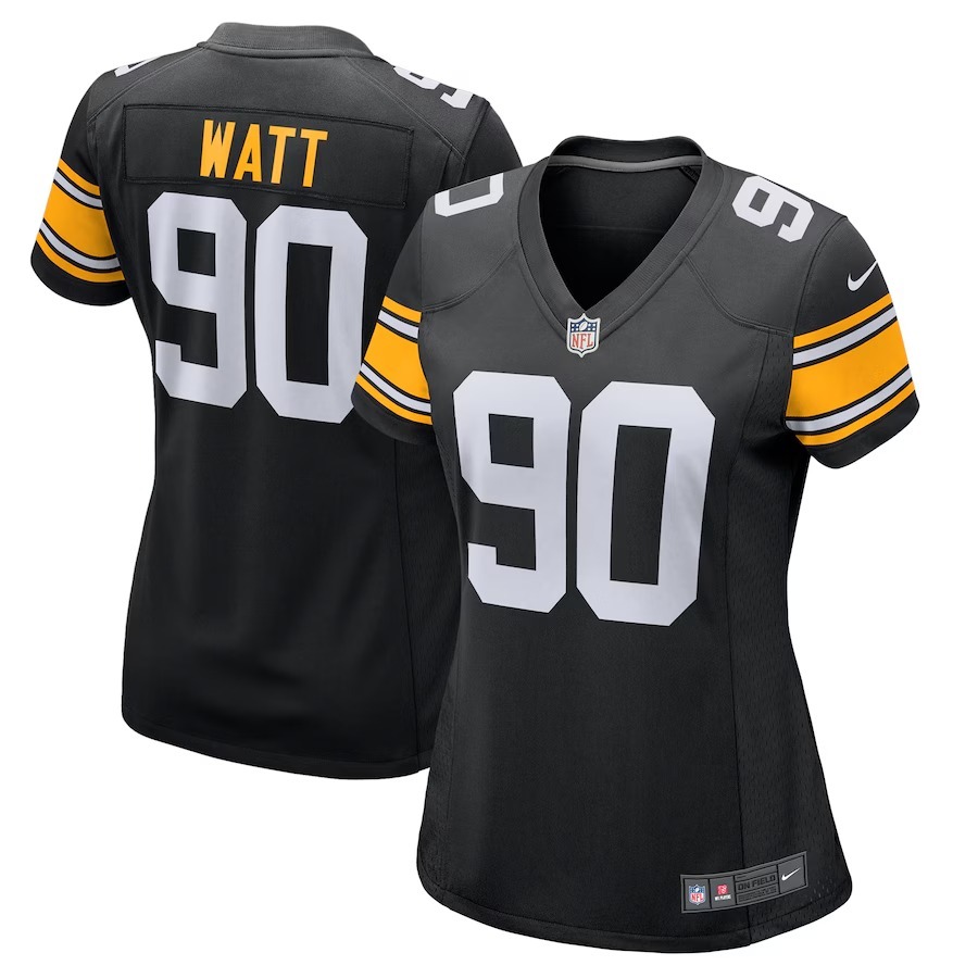 Women's Pittsburgh Steelers T.J. Watt Nike Black Alternate Game Jersey - Puhuasuan