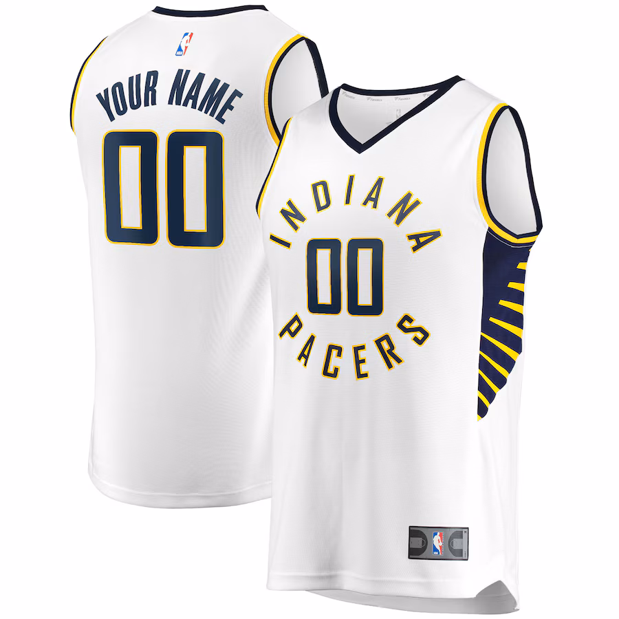 Youth Indiana Pacers Fanatics White Fast Break Custom Replica Jersey - Association Edition - Puhuasuan