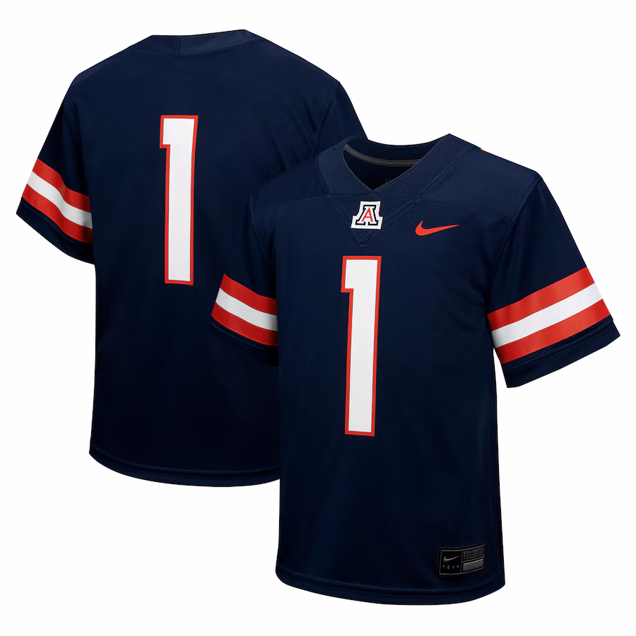 Youth Nike #1 Navy Arizona Wildcats Untouchable Football Jersey - Puhuasuan