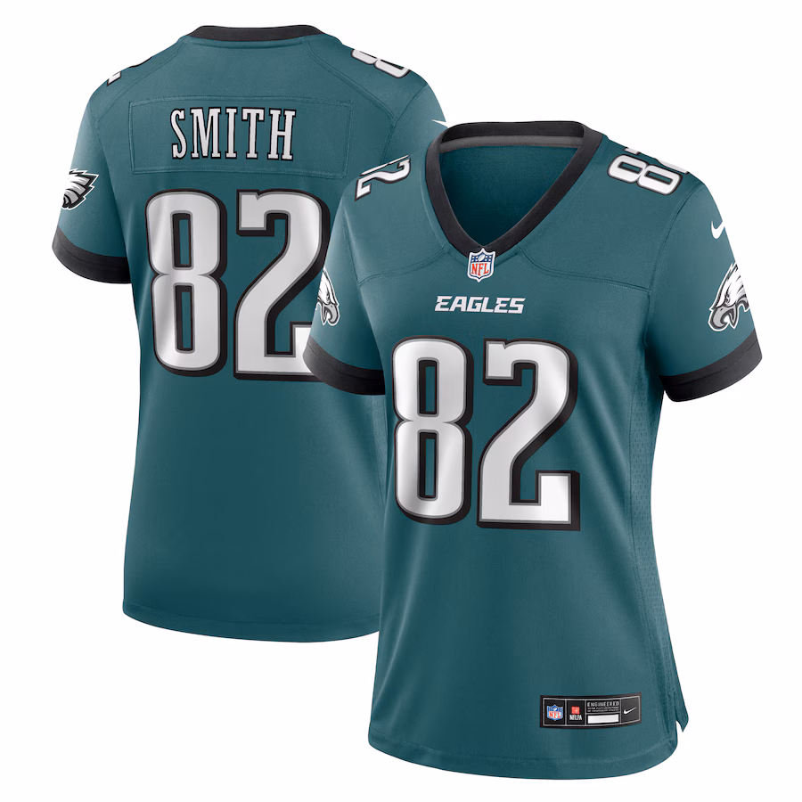 Women's Philadelphia Eagles Ainias Smith Nike Midnight Green Team Game Jersey - Puhuasuan
