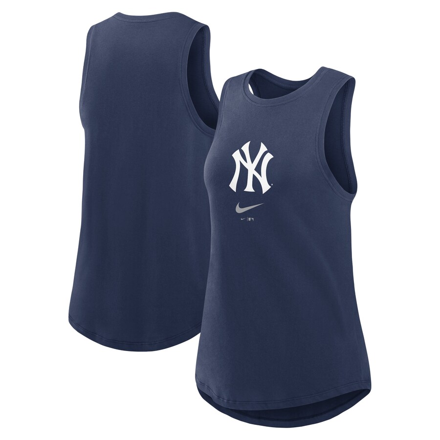 Women's New York Yankees Nike Navy Legacy Icon High Neck Performance Tank Top - Puhuasuan