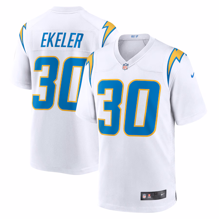 Men's Los Angeles Chargers Austin Ekeler Nike White Game Jersey - Puhuasuan