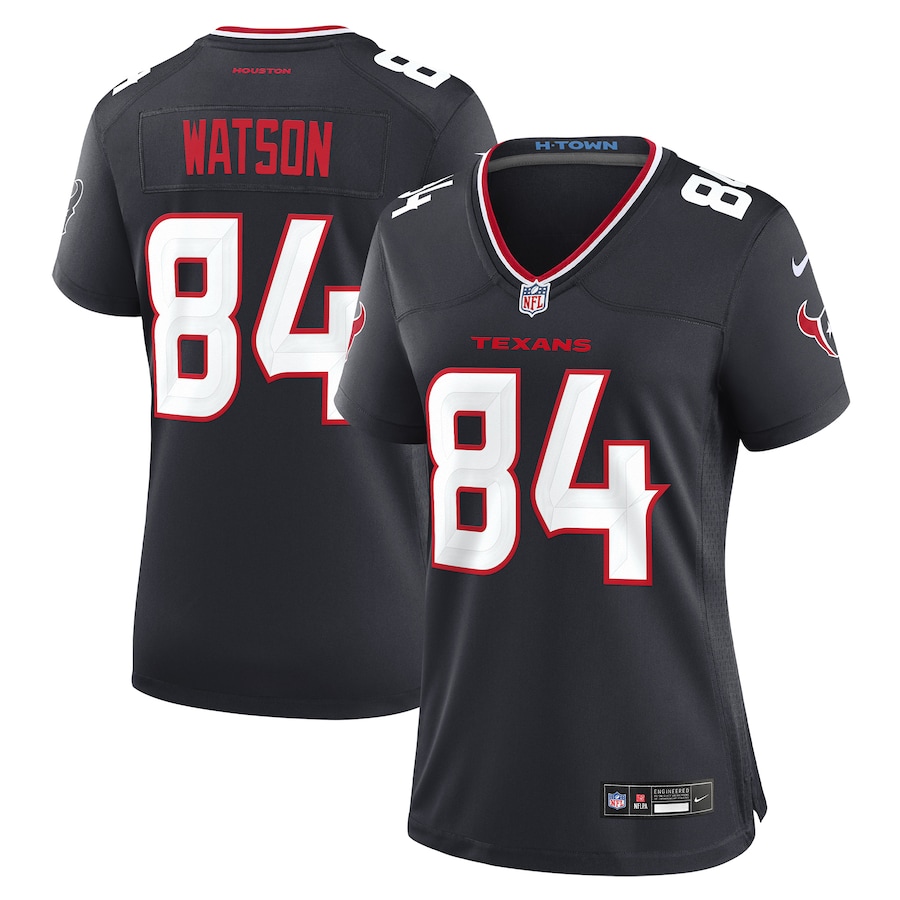 Women's Houston Texans Justin Watson Nike Navy Team Game Jersey - Puhuasuan
