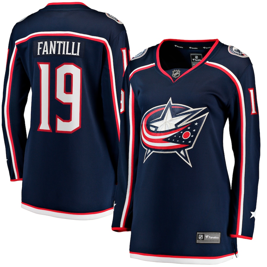 Women's Columbus Blue Jackets Adam Fantilli Fanatics Navy Home Premier Breakaway Player Jersey - Puhuasuan