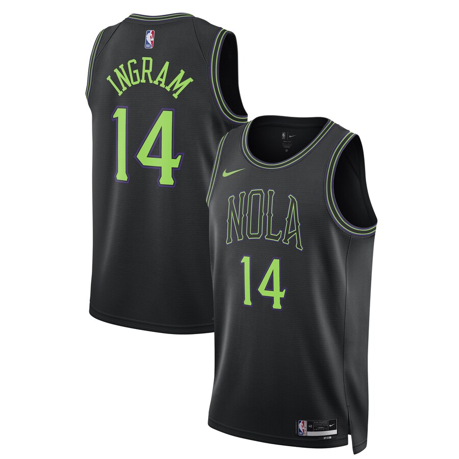 Unisex New Orleans Pelicans Brandon Ingram Nike Black 2023/24 Swingman Jersey - City Edition - Puhuasuan