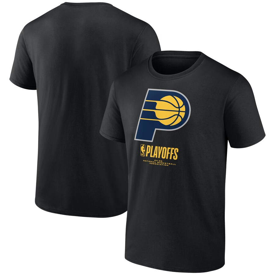 Men's  Indiana Pacers Black 2025 NBA Playoffs Alley Oop T-Shirt - Puhuasuan