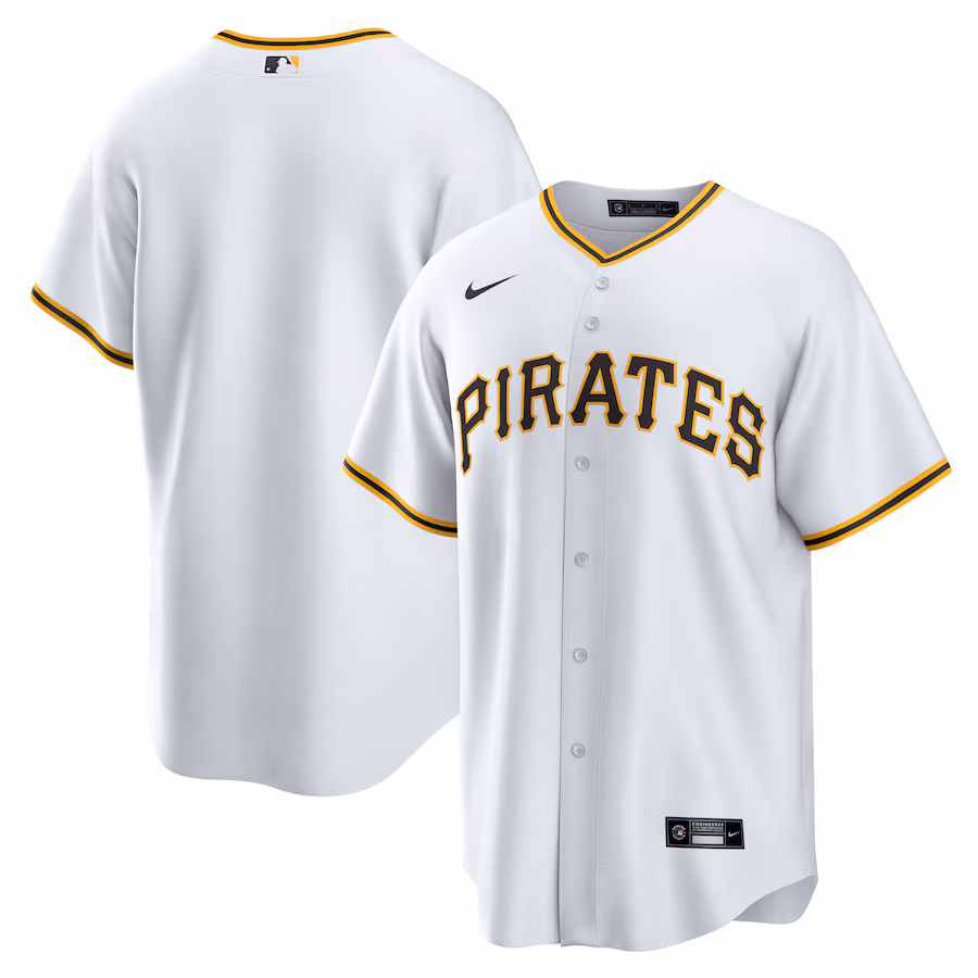 Men's Pittsburgh Pirates Nike White Home Blank Replica Jersey - Puhuasuan