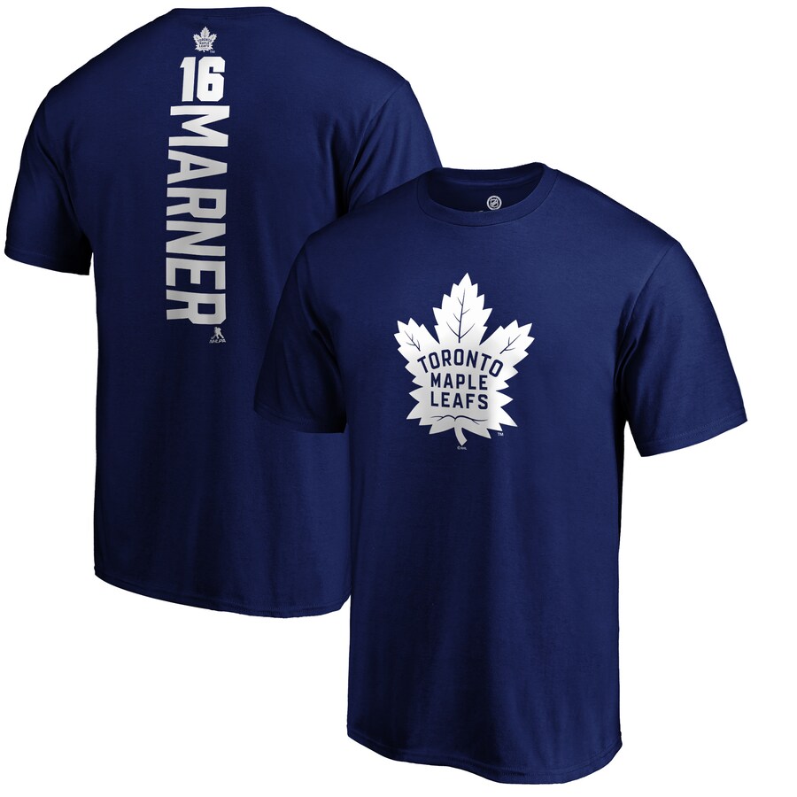 Men's Toronto Maple Leafs Mitchell Marner Royal Playmaker T-Shirt - Puhuasuan