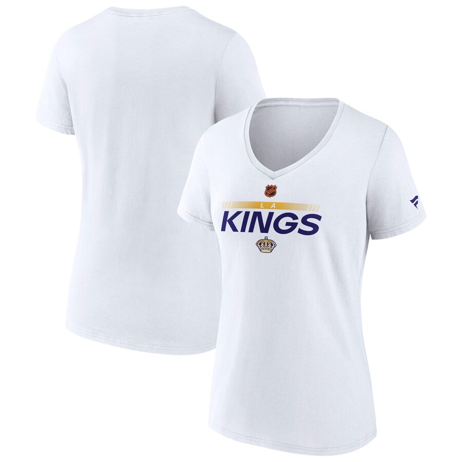 Women's Los Angeles Kings Fanatics White Special Edition V-Neck T-Shirt - Puhuasuan