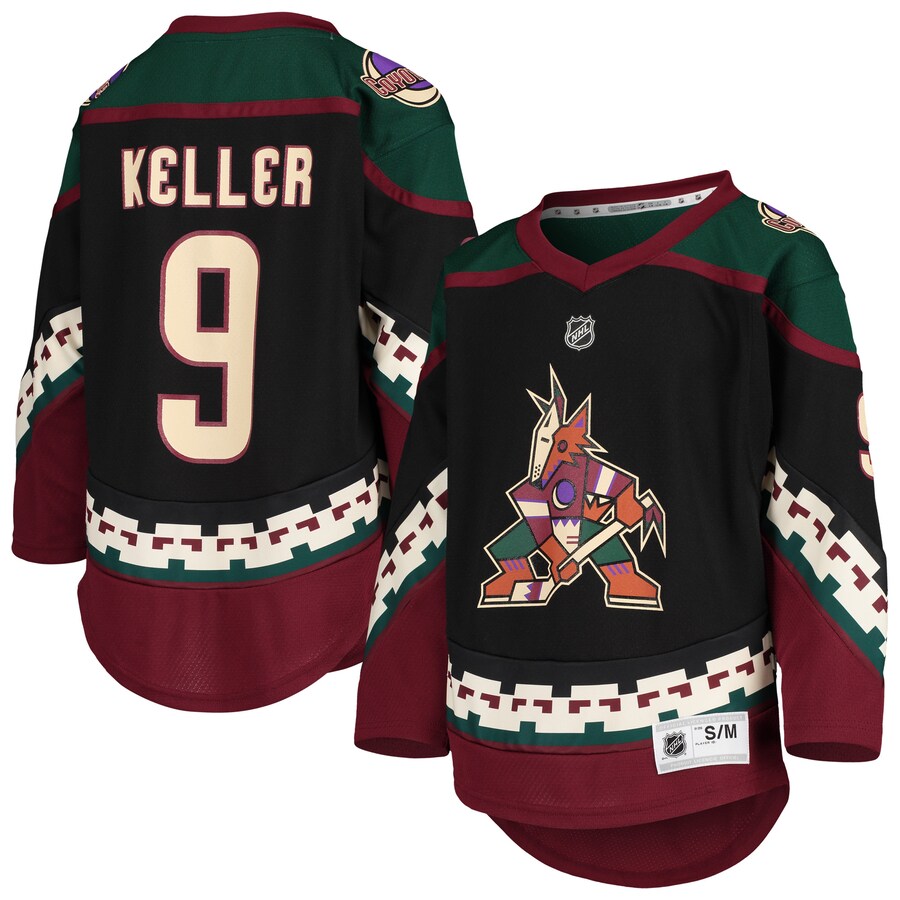 Youth Arizona Coyotes Clayton Keller Black Home Replica Player Jersey - Puhuasuan