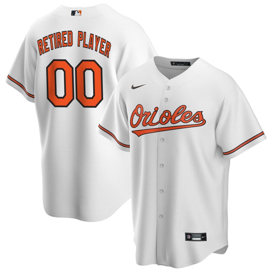 Men's Baltimore Orioles Nike White Home Pick-A-Player Retired Roster Replica Jersey - Puhuasuan
