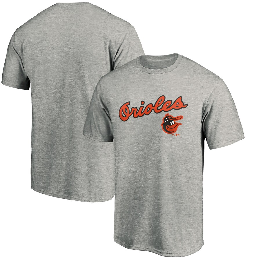 Men's Baltimore Orioles Heather Gray Cooperstown Collection Wahconah T-Shirt - Puhuasuan