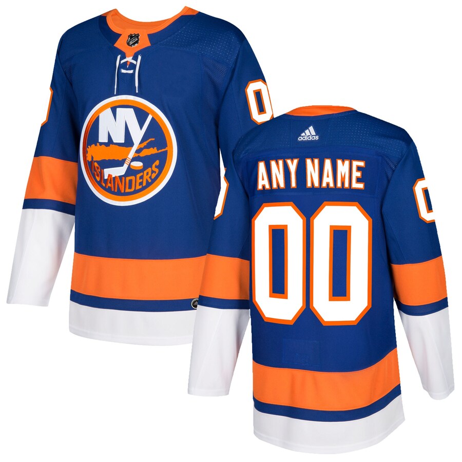 Men's New York Islanders adidas Royal Authentic Custom Jersey - Puhuasuan