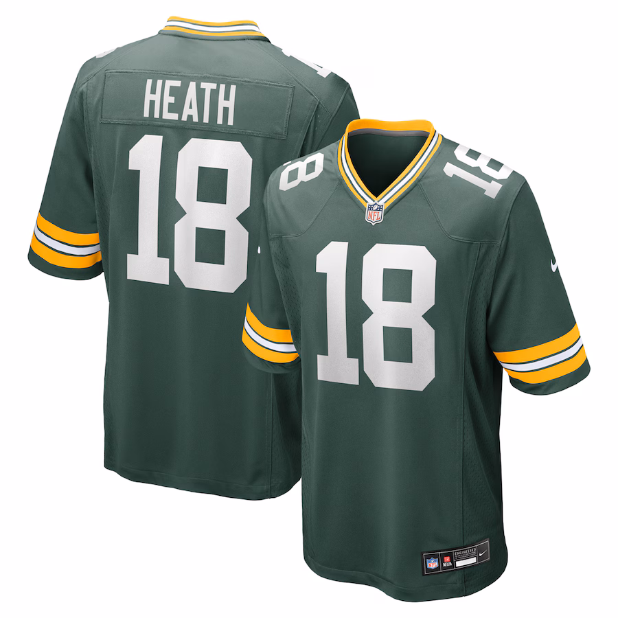 Men's Green Bay Packers Malik Heath Nike Green Game Jersey - Puhuasuan