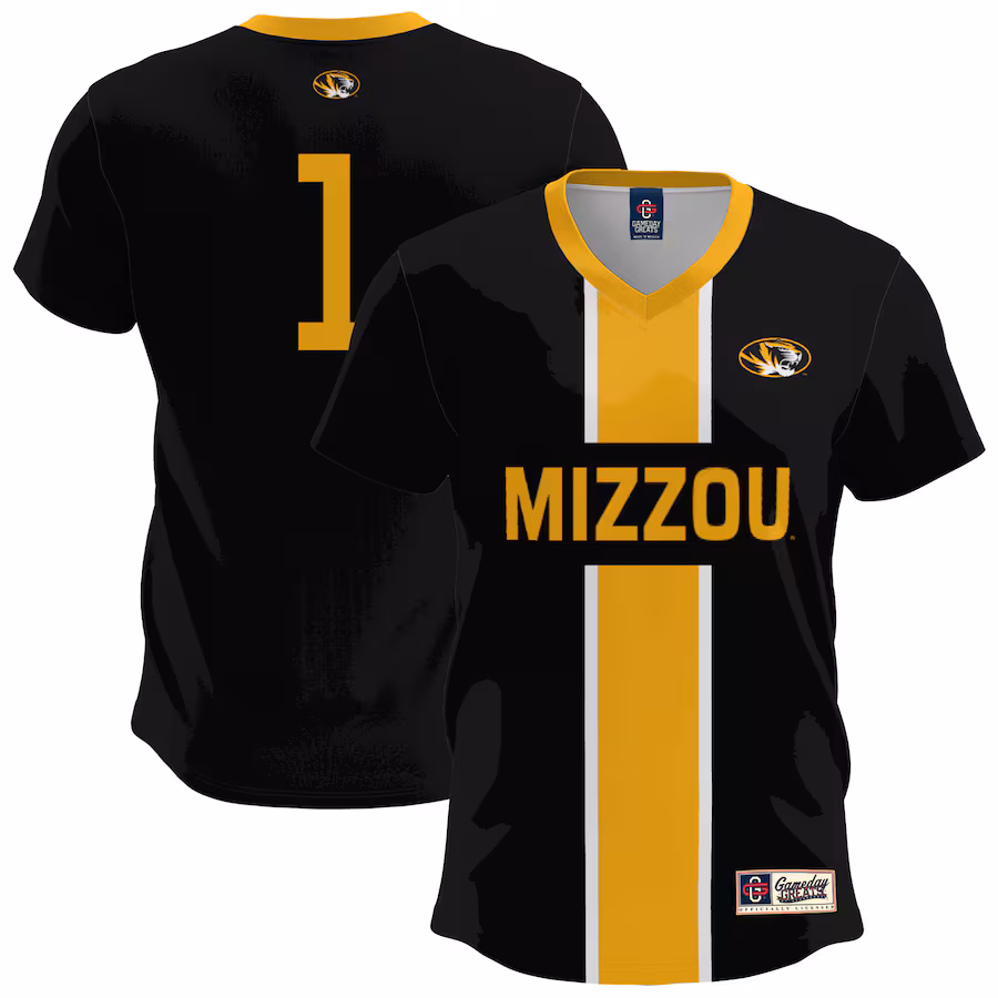 Youth GameDay Greats  Black Missouri Tigers Lightweight Soccer Fashion Jersey - Puhuasuan