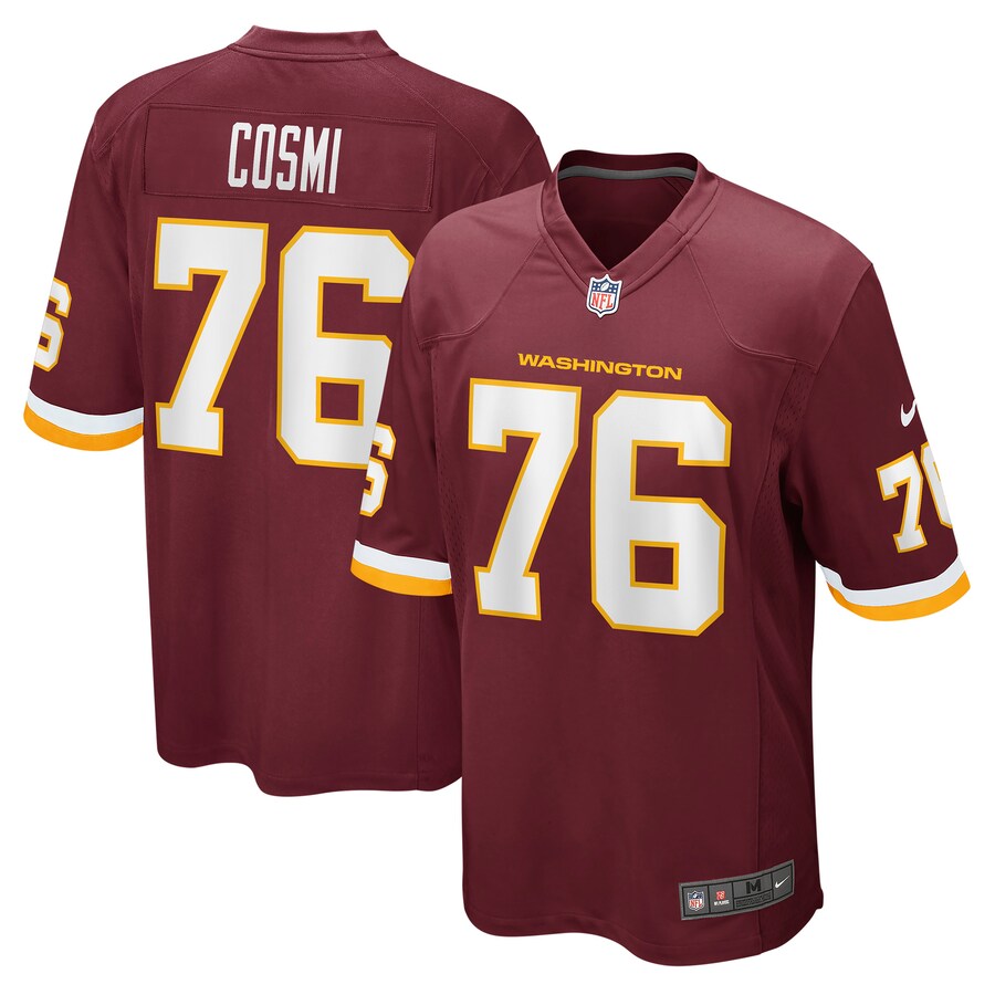 Men's Washington Football Team Sam Cosmi Nike Burgundy Game Jersey - Puhuasuan