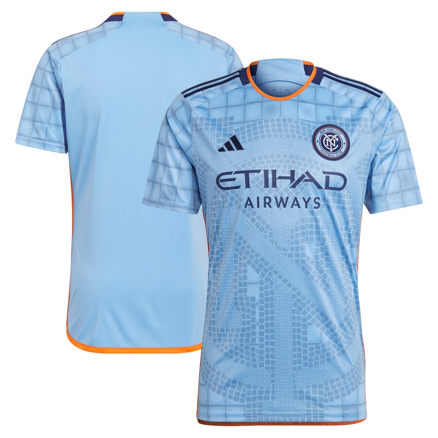 Men's New York City FC adidas Light Blue 2023 The Interboro Kit Replica Jersey - Puhuasuan