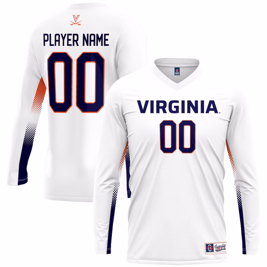 Virginia Cavaliers GameDay Greats Unisex Adult NIL Lightweight Volleyball Jersey - White - Puhuasuan