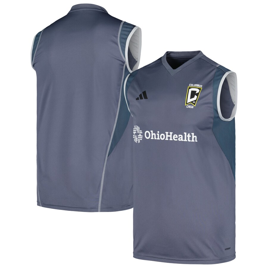 Men's Columbus Crew adidas Gray 2024 AREOREADY Sleeveless Training Jersey - Puhuasuan