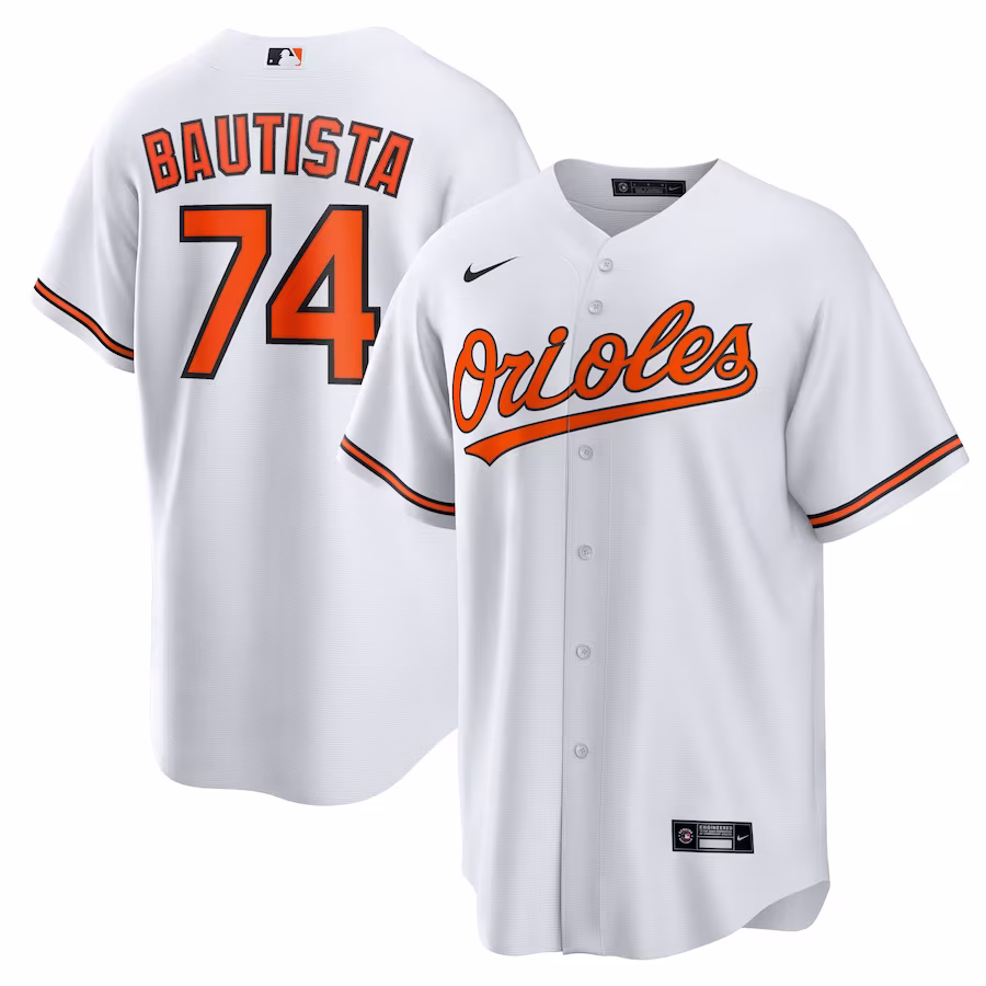 Men's Baltimore Orioles Felix Bautista Nike White Replica Player Jersey - Puhuasuan