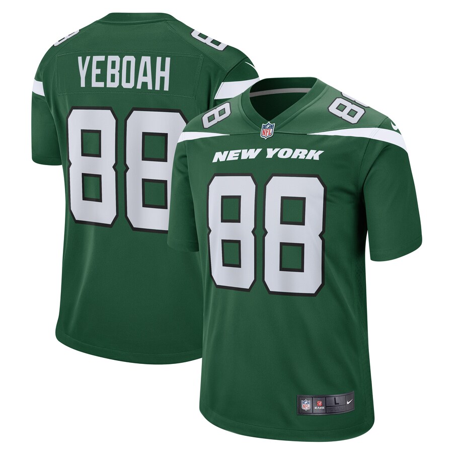 Men's New York Jets Kenny Yeboah Nike Gotham Green Game Player Jersey - Puhuasuan
