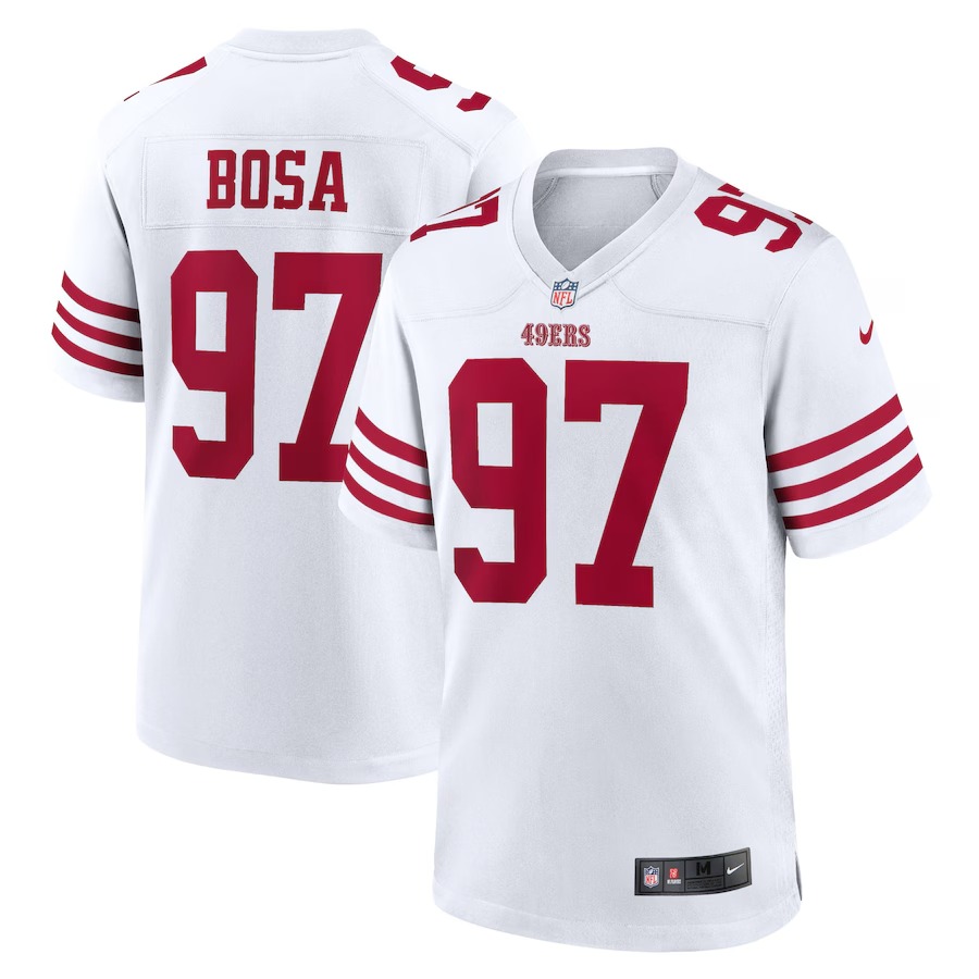 Men's San Francisco 49ers Nick Bosa Nike White Team Game Jersey - Puhuasuan