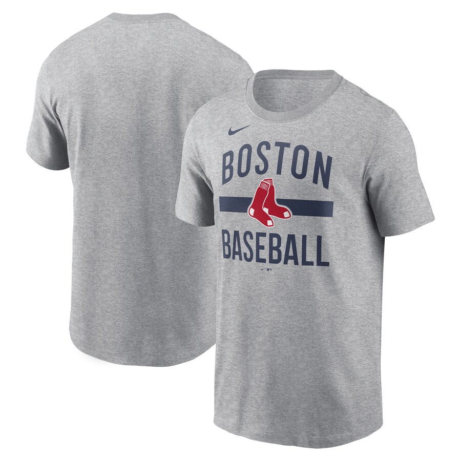 Men's Boston Red Sox Nike Heather Gray Arched T-Shirt - Puhuasuan