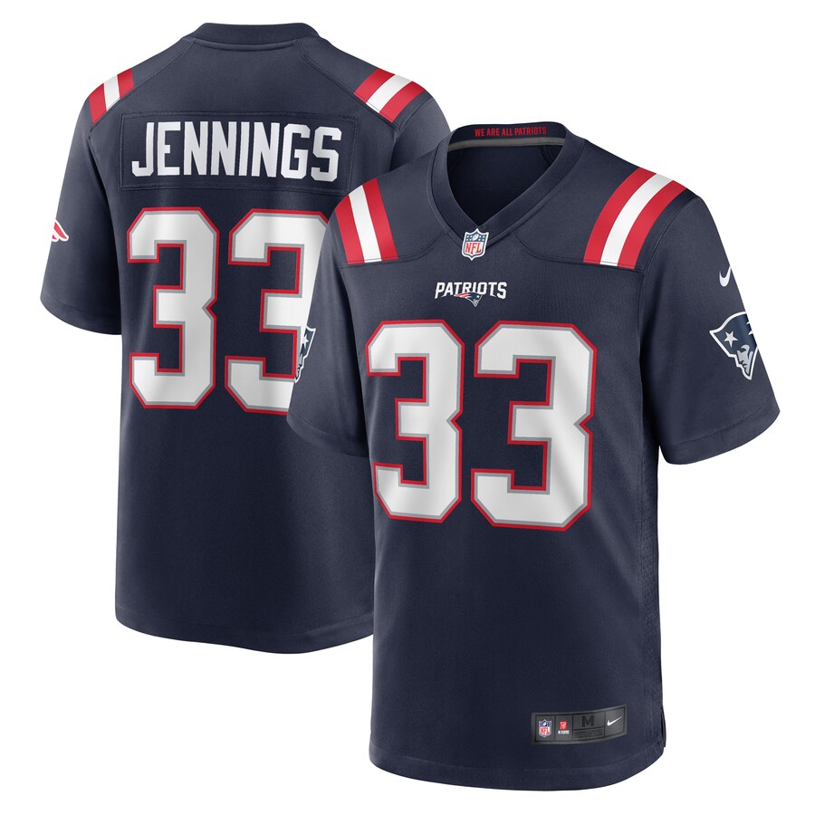 Men's New England Patriots Anfernee Jennings Nike  Navy Team Game Jersey - Puhuasuan