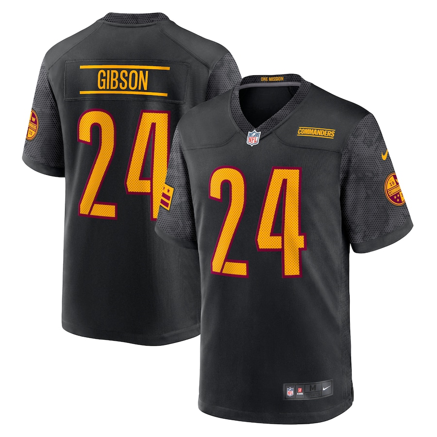 Men's Washington Commanders Antonio Gibson Nike Black Alternate Game Player Jersey - Puhuasuan
